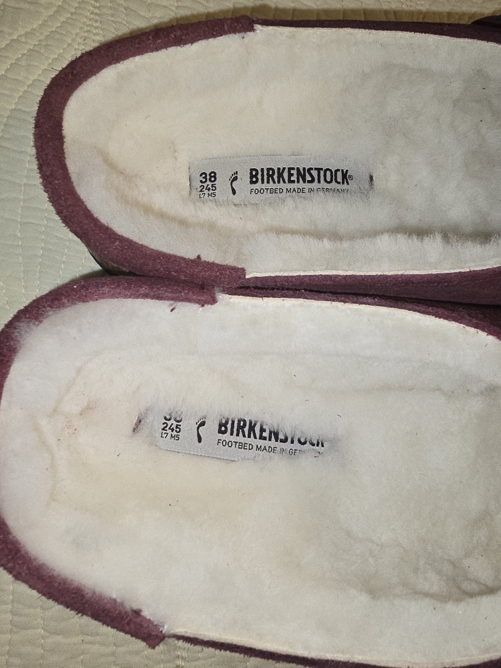 BWT Birkenstock Ladies Maroon Suede Mule Clogs with Buckle - Picture 6 of 8